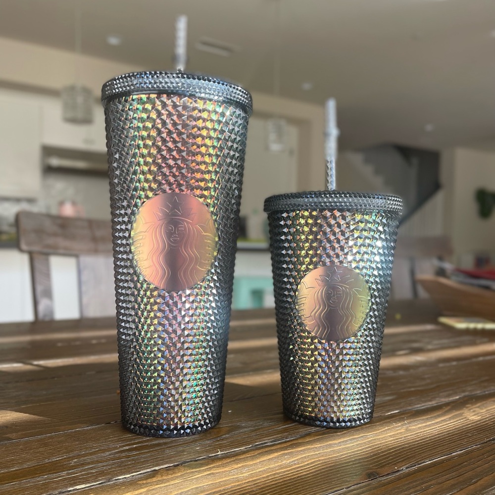 2020 Starbucks Venti and Grande Studded Tumblers nwt dark unicorn oil slick